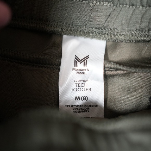 Member's Mark Tech Jogger Olive Green Pants Size Medium (8) - Picture 3 of 5